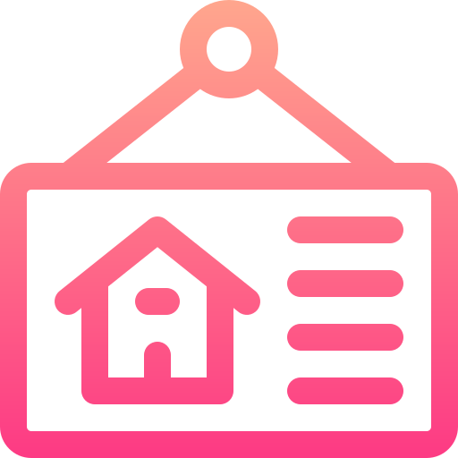 real estate Basic Gradient Lineal color icon