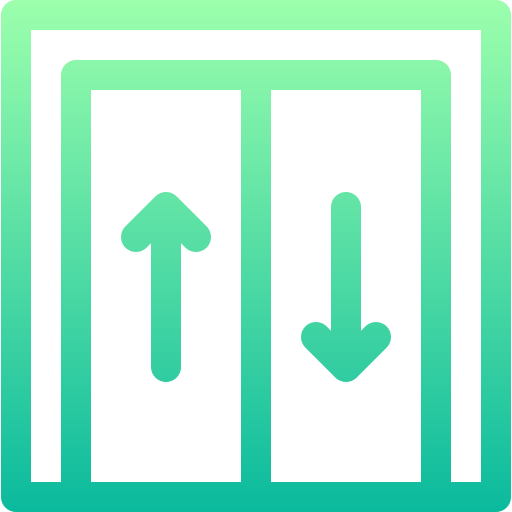 Elevator Basic Gradient Lineal color icon
