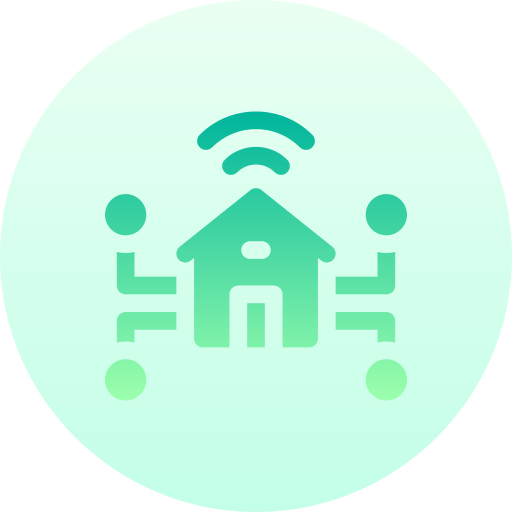 Smart house Basic Gradient Circular icon