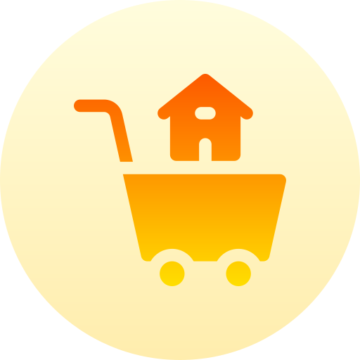 쇼핑 카트 Basic Gradient Circular icon