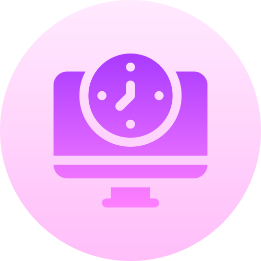 computadora Basic Gradient Circular icono