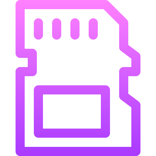 메모리 카드 Basic Gradient Lineal color icon