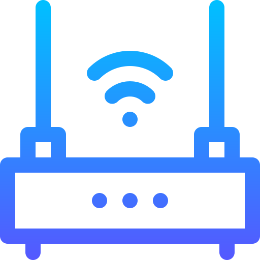 router Basic Gradient Lineal color icon