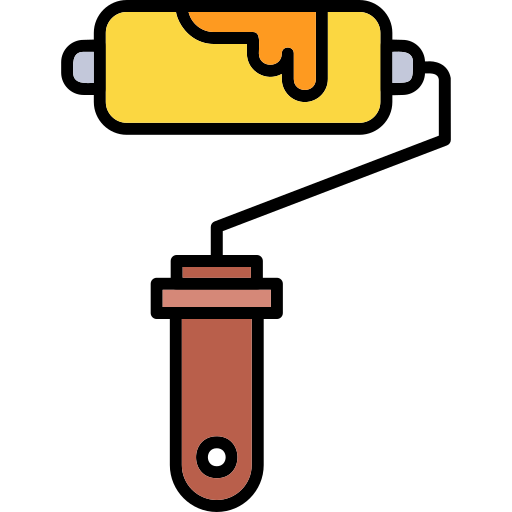 rolo de pintura Generic Outline Color Ícone