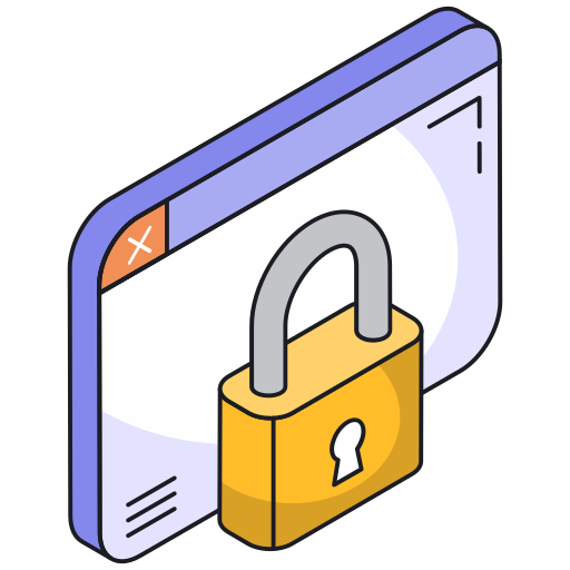 Web lock Generic Isometric icon