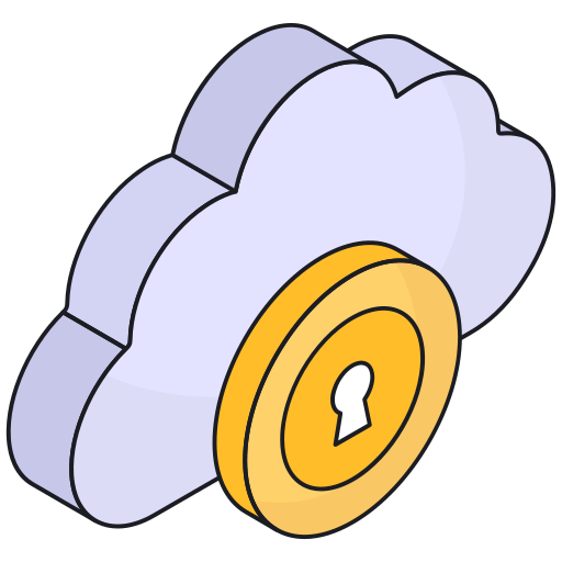 Cloud lock Generic Isometric icon