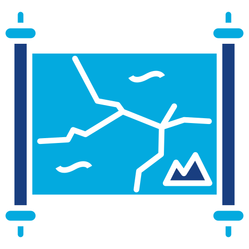 mapa Generic Blue Ícone