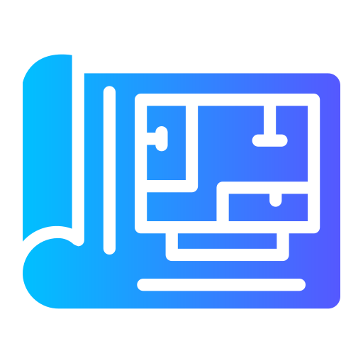 plan domu Generic Flat Gradient ikona