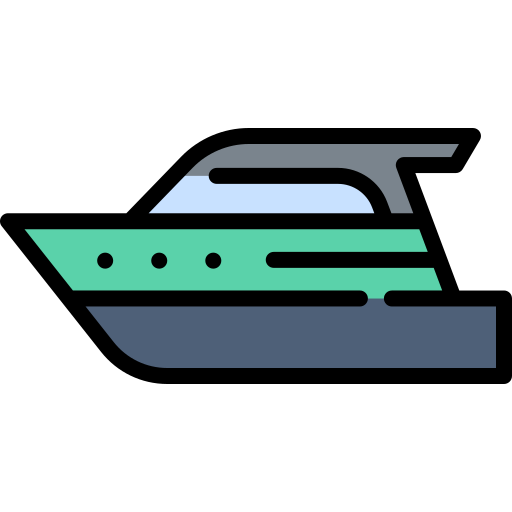 Speed Boat Generic Outline Color icon