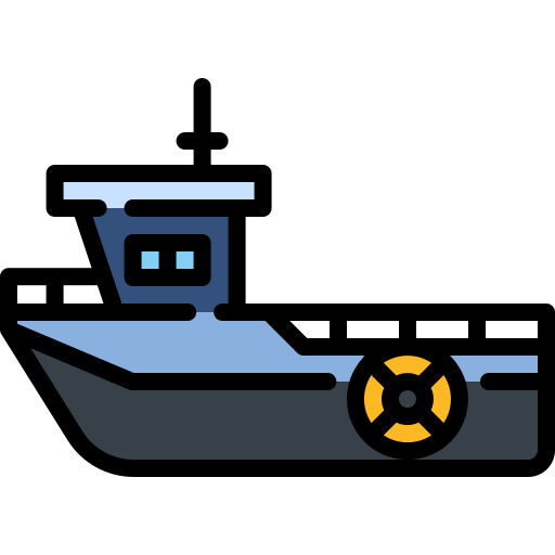 vissersboot Generic Outline Color icoon
