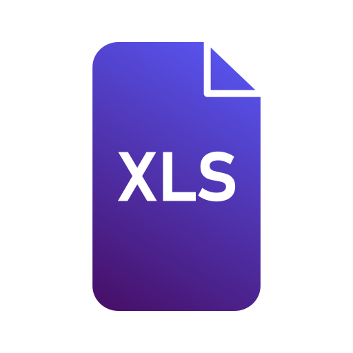 xls Generic Flat Gradient Icône