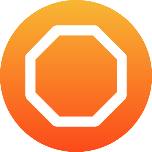 Octagon Generic Flat Gradient icon