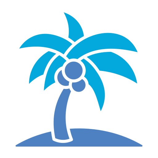 코코넛 나무 Generic Blue icon