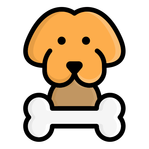 hueso de perro Generic Outline Color icono