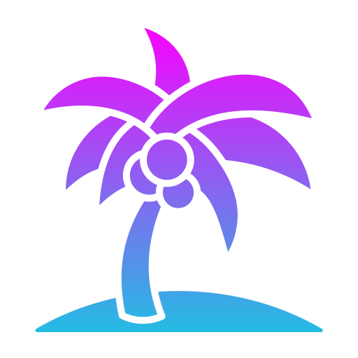 kokosnootboom Generic Flat Gradient icoon