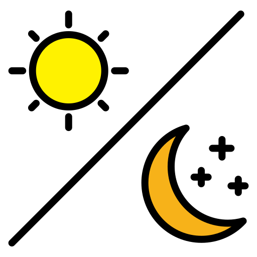 dzień i noc Generic Outline Color ikona