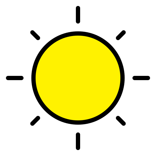 zon Generic Outline Color icoon