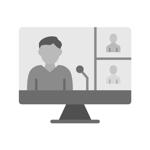 Video Conference Generic Grey icon