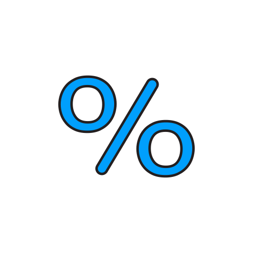 procent Generic Outline Color ikona