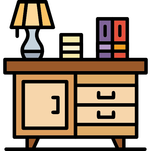 Bedside Table Generic Outline Color icon