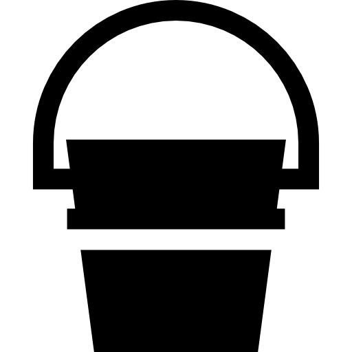 버킷 Basic Straight Filled icon
