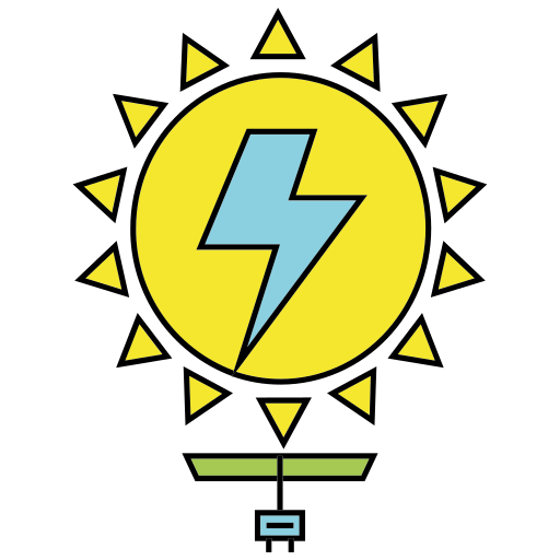 Solar Energy Generic Thin Outline Color icon