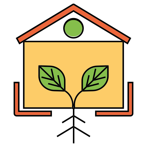 hogar ecológico Generic Thin Outline Color icono