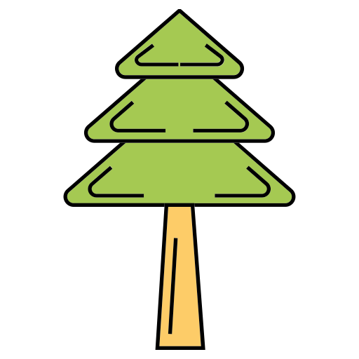 Árvore Generic Thin Outline Color Ícone