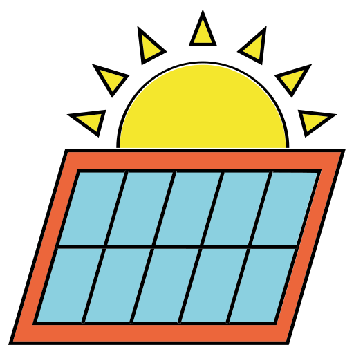Solar Energy Generic Thin Outline Color icon