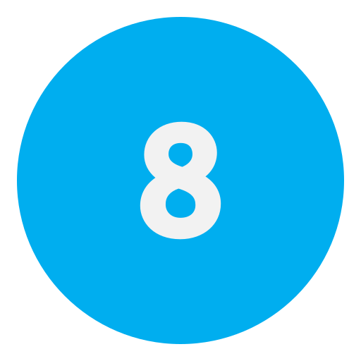 여덟 Generic Flat icon