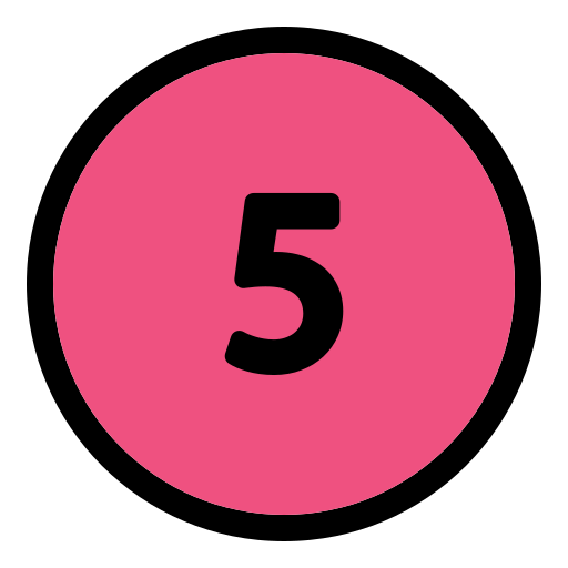 fünf Generic Outline Color icon