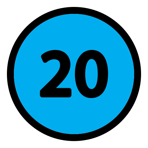 veinte Generic Outline Color icono