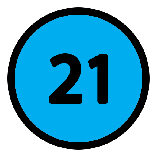 Twenty one Generic Outline Color icon