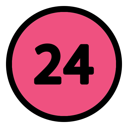 vierundzwanzig Generic Outline Color icon