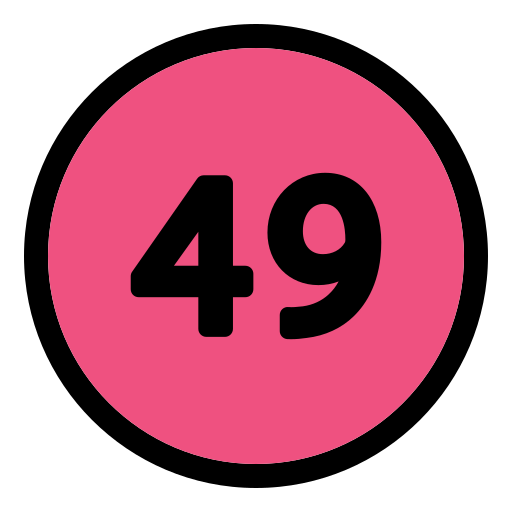 cuarenta y nueve Generic Outline Color icono