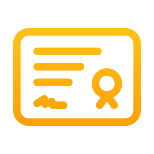certificaat Generic Gradient icoon