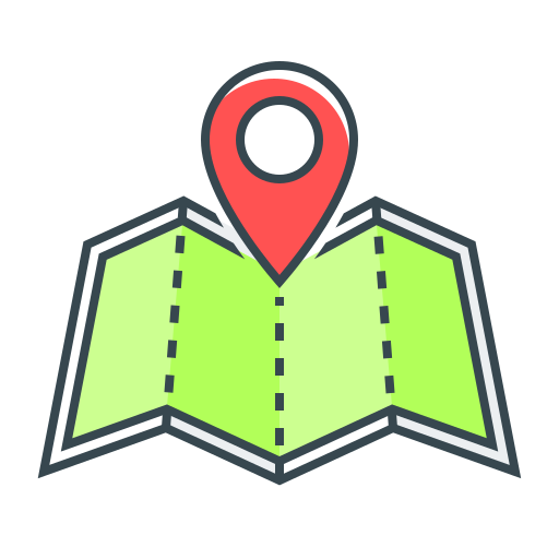 lokalizacja na mapie Generic Outline Color ikona