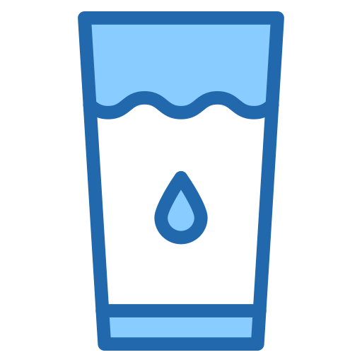Glass of Water Generic Blue icon