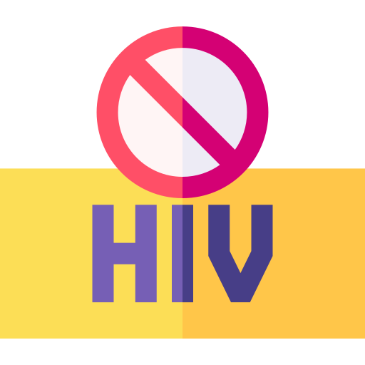 geen hiv Basic Straight Flat icoon