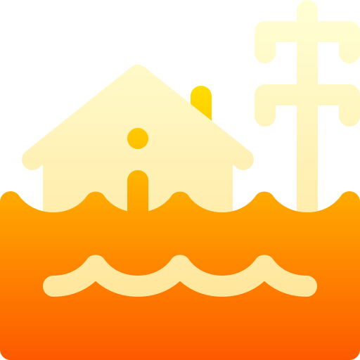 Inundaciones Basic Gradient Gradient icono