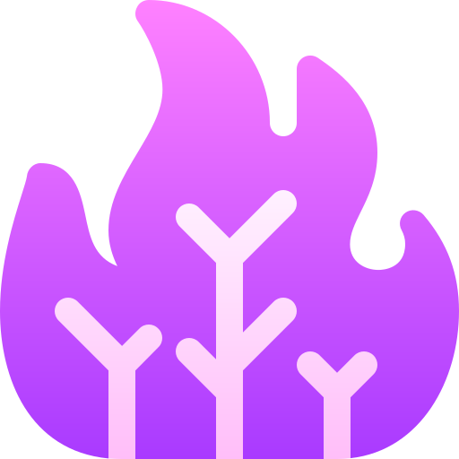 incendio forestal Basic Gradient Gradient icono