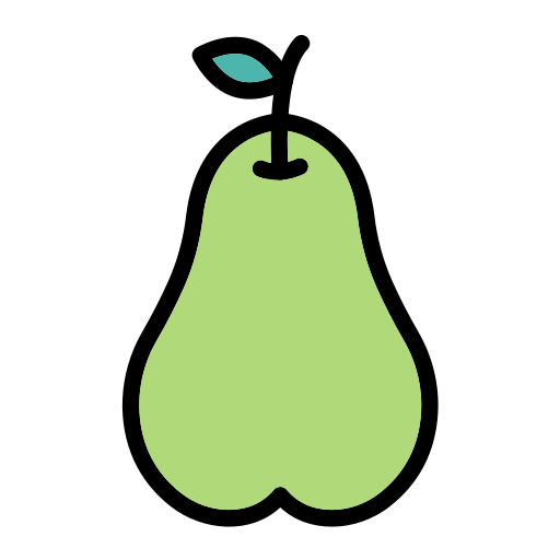 Pear Generic Outline Color icon