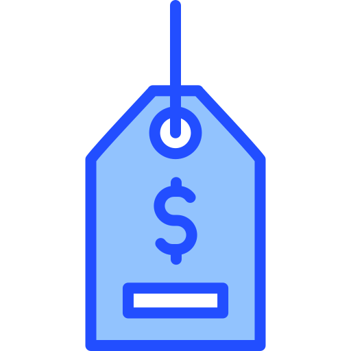 Price Label Generic Blue icon