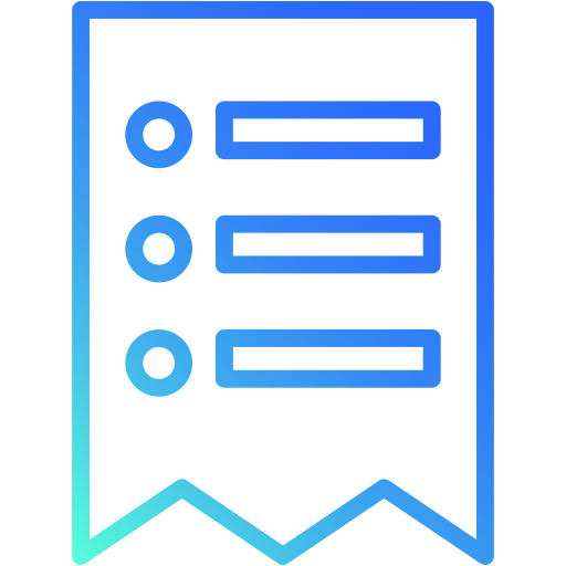 cheque de pago Generic Gradient icono