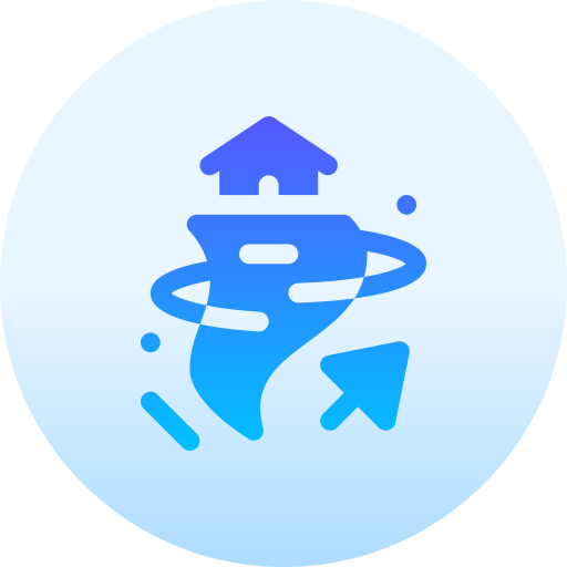 ハリケーン Basic Gradient Circular icon