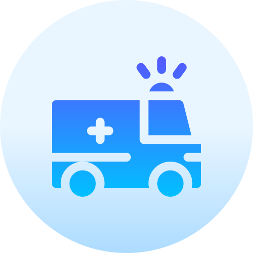 救急車 Basic Gradient Circular icon