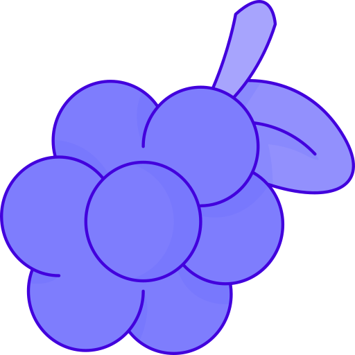포도 Generic Thin Outline Color icon