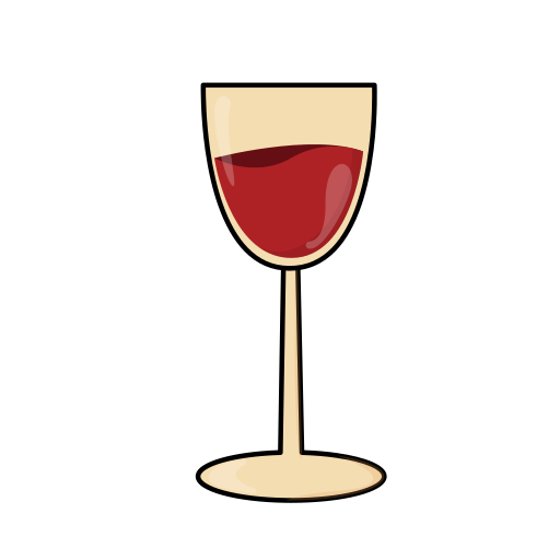 wijnglas Generic Outline Color icoon