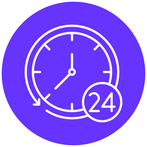 24 Hours Support Generic Flat icon