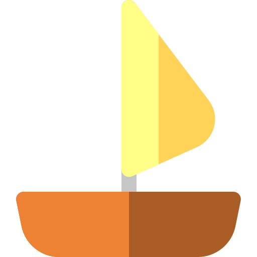 Sailing boat Basic Rounded Flat icon
